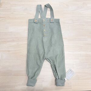 New! Snug green soft cord overalls